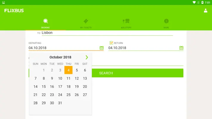 FlixBus android App screenshot 2